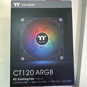 •SEALED• Thermaltake CT120 ARGB PC Cooling Fan (2-Pack)